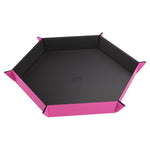 Gamegenic Magnetic Dice Tray: Hexagonal Black/Pink