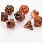 Lab Dice 4 Nebula: Poly Copper Matrix/orange Luminary (7)