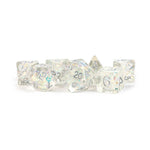 7 Count 16mm Resin Dice Poly Set: Rainbow Frost