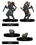 WizKids Wardlings: Girl Rogue & Badger