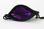 Dice Bag: Black Velvet Purple Satin Lined (Small)