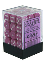 Opaque: 12mm D6 Light Purple/White (36)