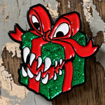 Soft Enamel "Mimic Present – Xmas" Pin (Green & Black)