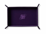 Dice Tray: Rectangle, Folding - Purple, Copper Buttons