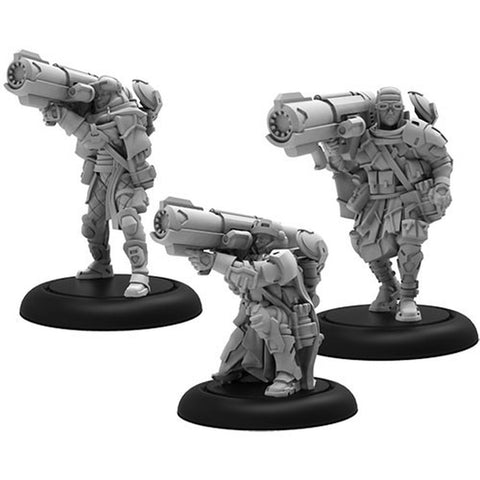 Warcaster: Marcher Worlds Ranger Heavy Support Squad (White Metal)