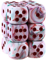 Festive: 16mm d6 Pop Art/red Dice Block (12 dice)