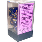 Chessex Polyhedral 7-Die Set Speckled Golden Cobalt 25337