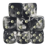 8ct Dice Set: 18mm D6: Diffusion Starry Night with White