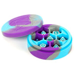 Silicone Round Dice Case: Purple/Grey/Light Blue