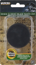 WizKids Deep Cuts Unpainted Miniatures: 50mm Round Base (10) Black