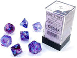 Nebula: Polyhedral Nocturnal/blue Luminary 7-Die Set