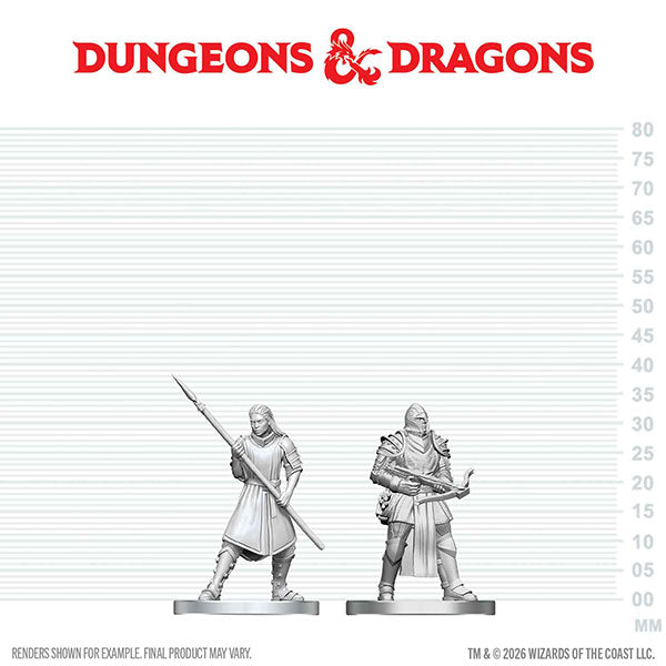 Dungeons & Dragons Nolzur's Marvelous Unpainted Miniatures: Town Guards