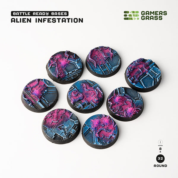 Battle Ready Bases: Alien Infestation- Round 32mm (x8)