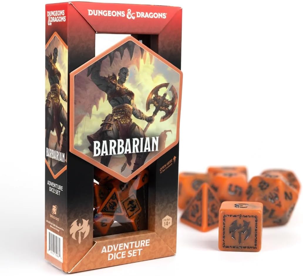 Dungeons & Dragons: Adventure Dice - Barbarian Orange