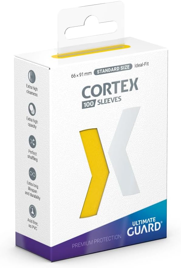 Card Sleeves: Cortex Standard Size- Glossy Yellow (100)