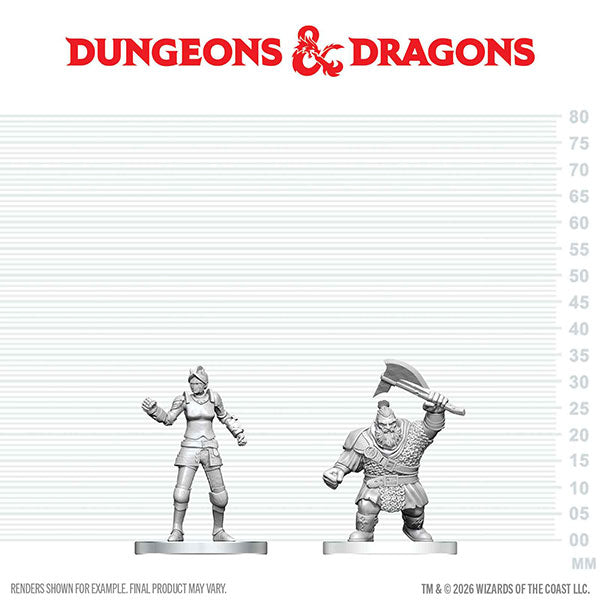 Dungeons & Dragons Nolzur's Marvelous Unpainted Miniatures: Cultist of Bane & Dwarf Zhentilar Soldier