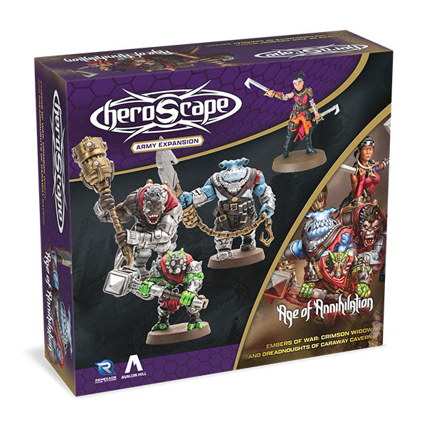 Heroscape: Crimson Widow and Dreadnoughts of Caraway Cavern Army Expansion