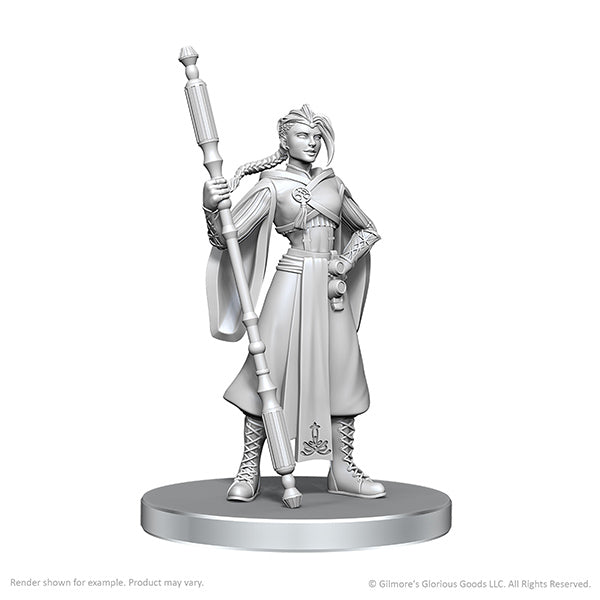 Critical Role Unpainted Miniatures: W26 Beauregard Lionett & Caleb Widogast