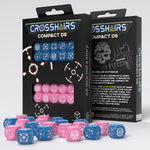 Crosshairs Compact D6 Dice Set: Blue & Pink