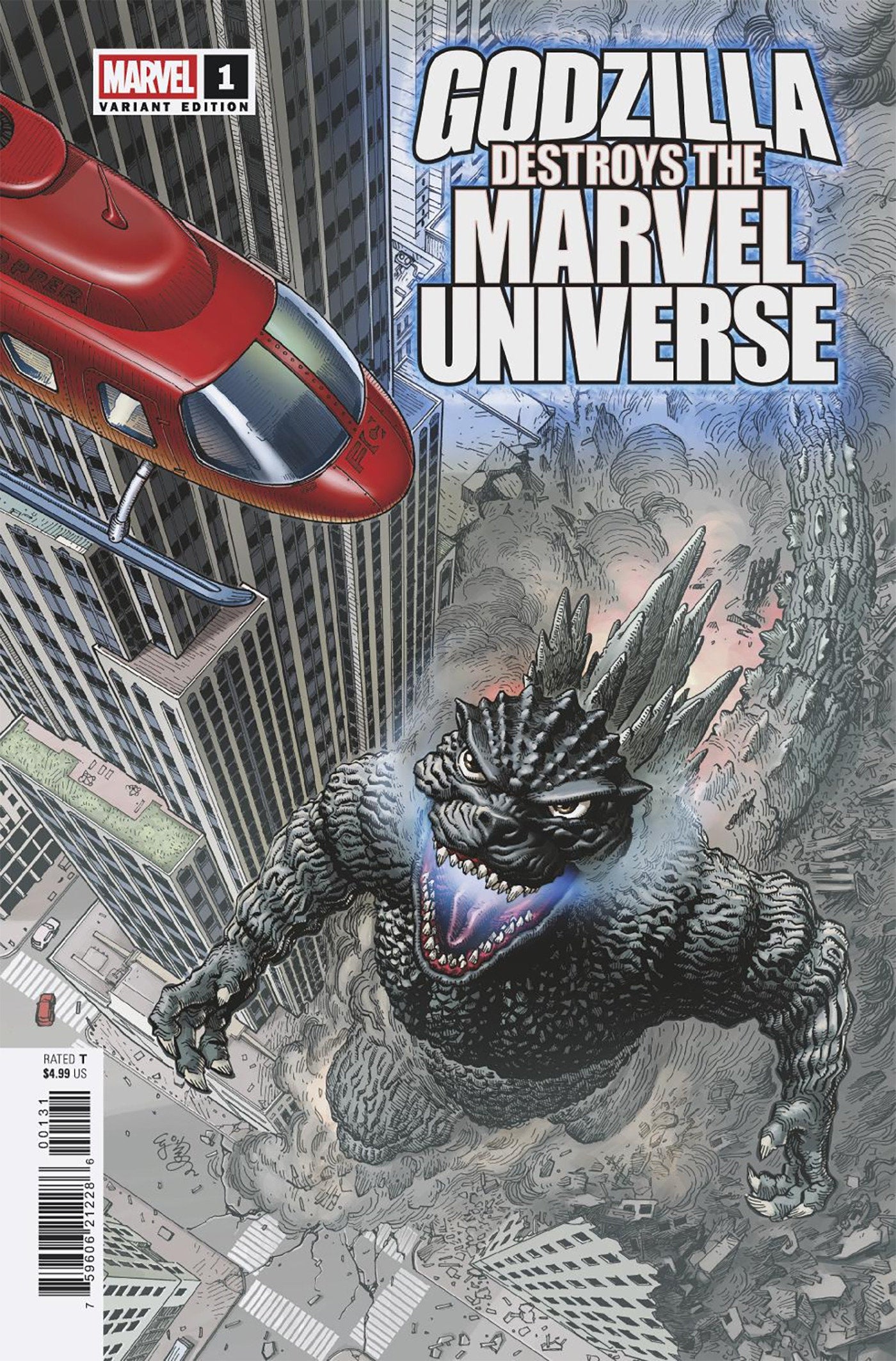 Godzilla Destroys The Marvel Universe 