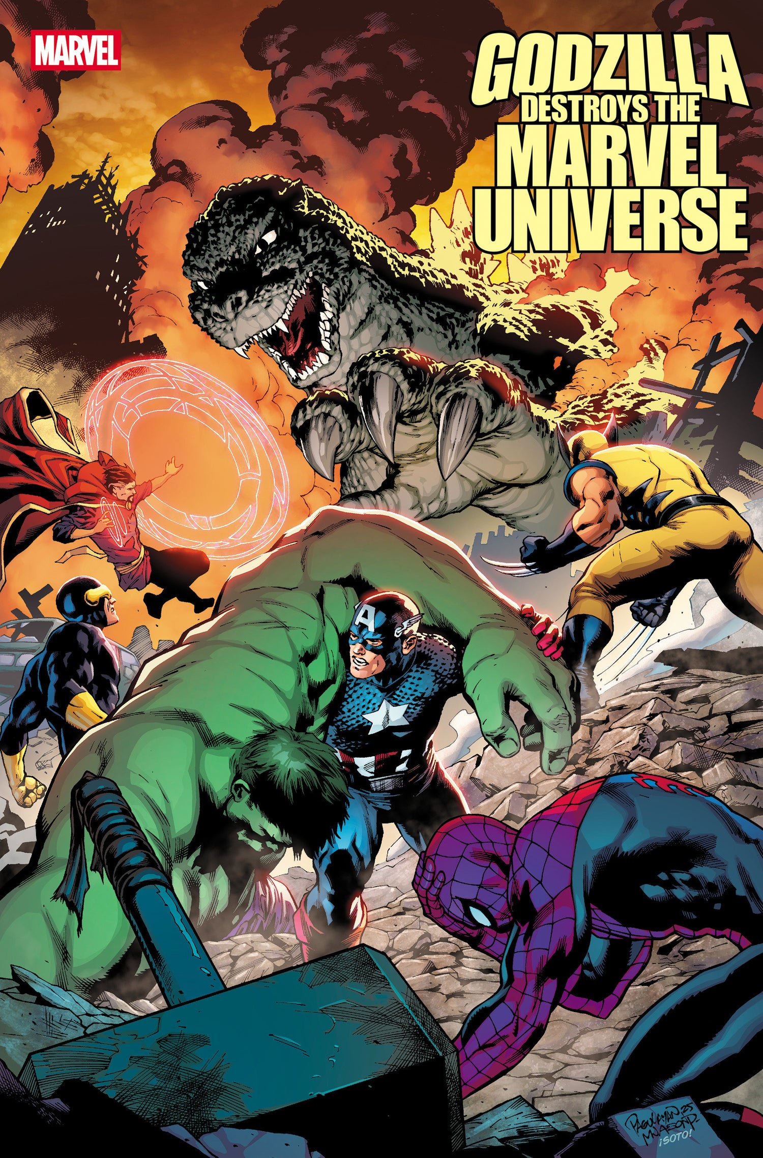 Godzilla Destroys The Marvel Universe 