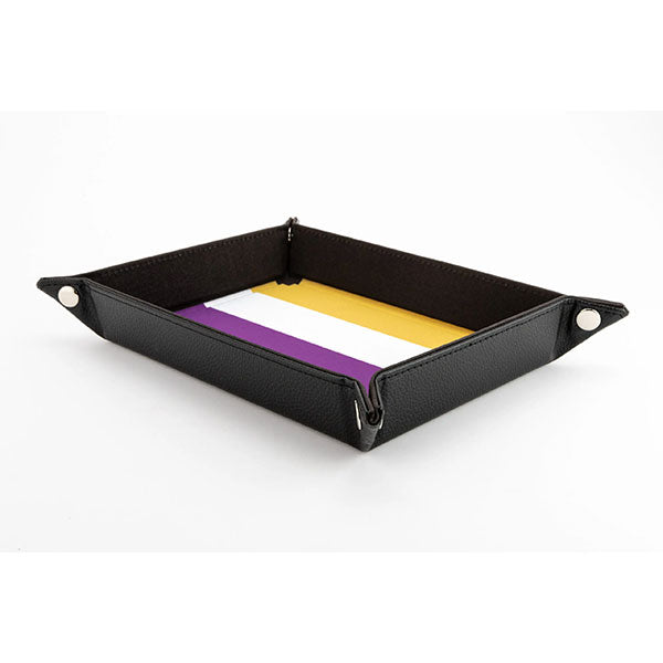 Pride Fold Up Velvet Dice Tray: Nonbinary