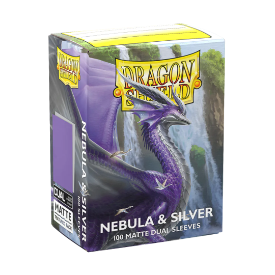 Dragon Shield Sleeves: Standard Dual - Matte Nebula & Silver (100)