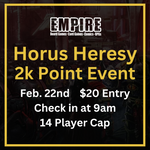 Horus Heresy 2000 Points Event at Empire Games