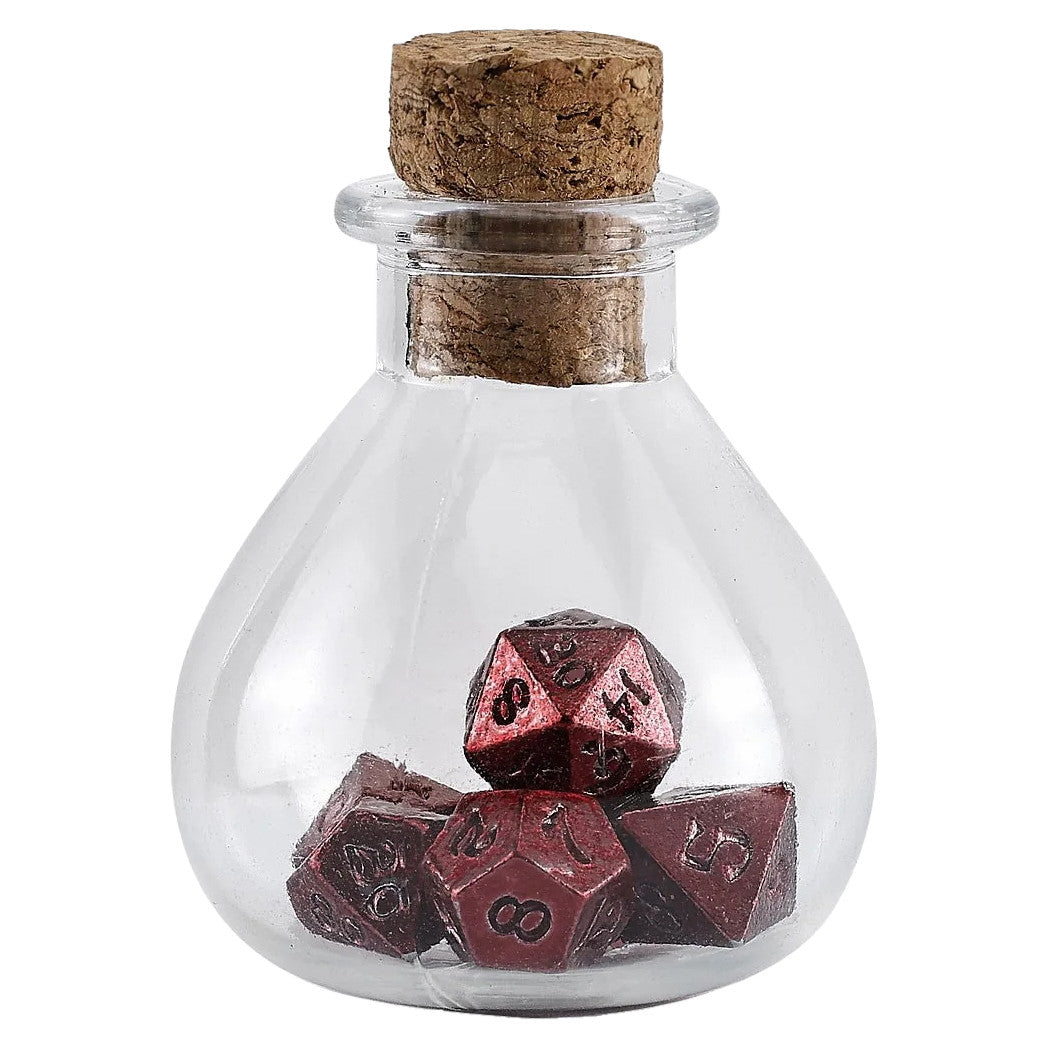 Unseelie Potion Bottle: Mini Metal Red 7 Die Set