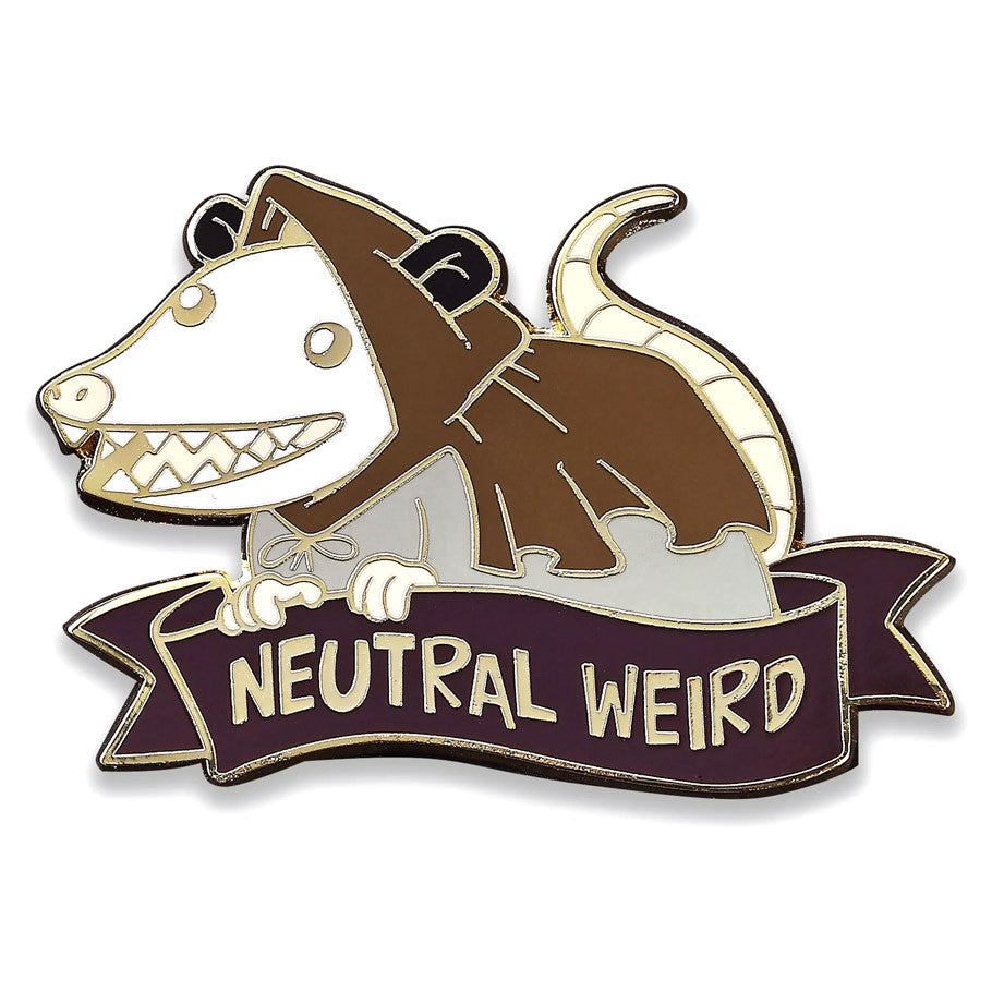 Enamel Pin: Alternative Alignments - Neutral Weird Opossum