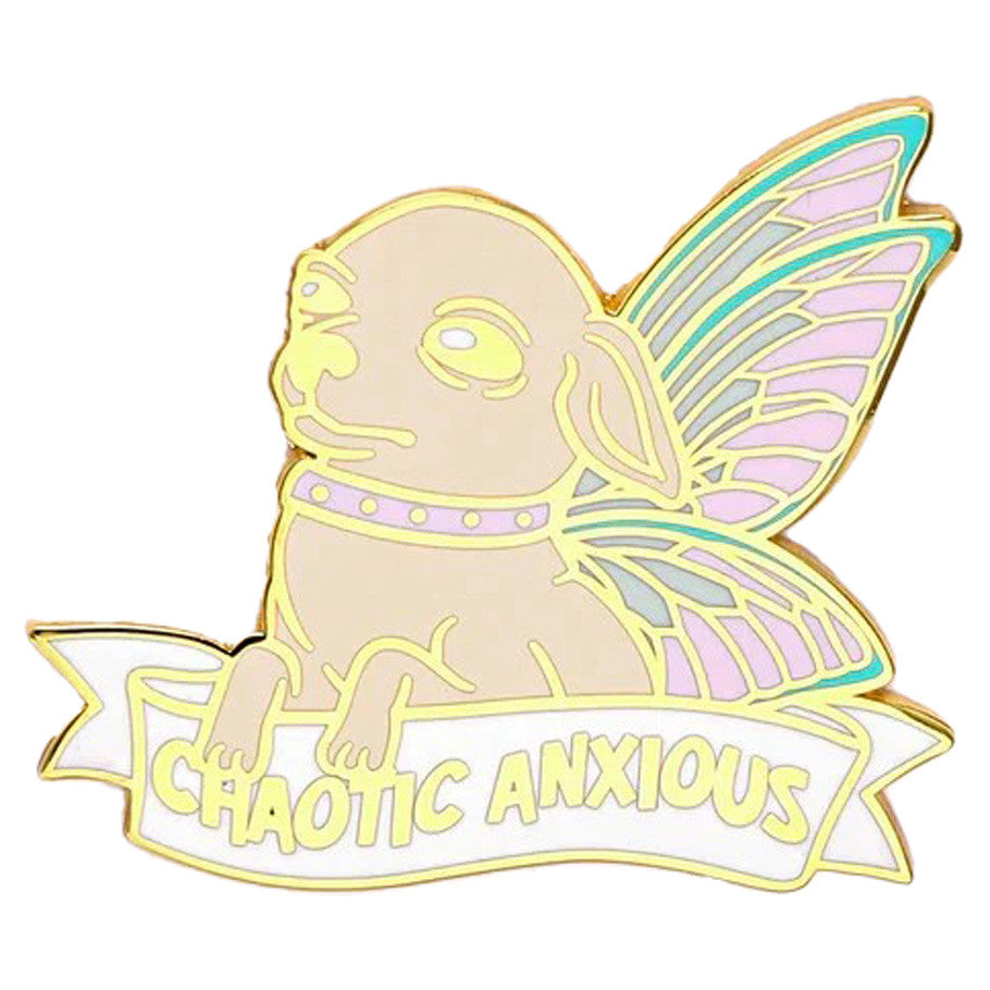Enamel Pin: Alternative Alignments - Chaotic Anxious Chihuahua