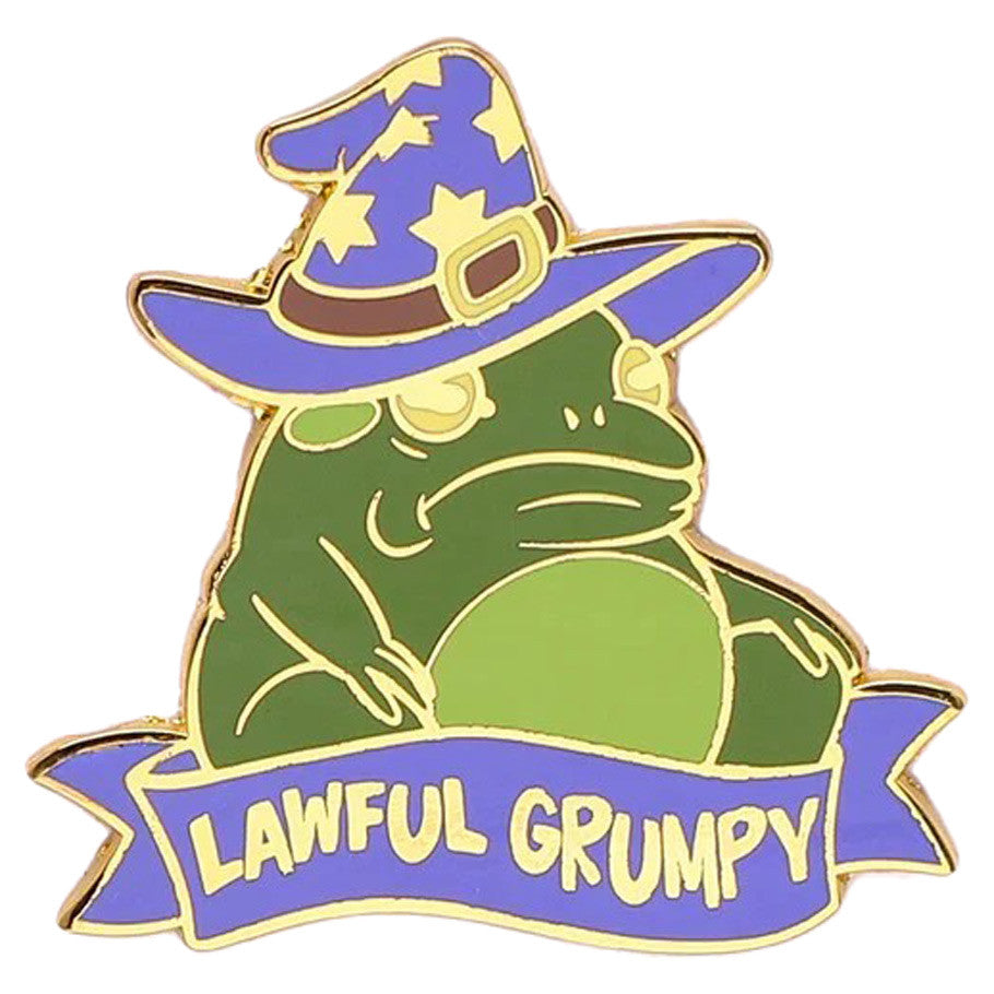 Enamel Pin: Alternative Alignments - Lawful Grumpy Toad