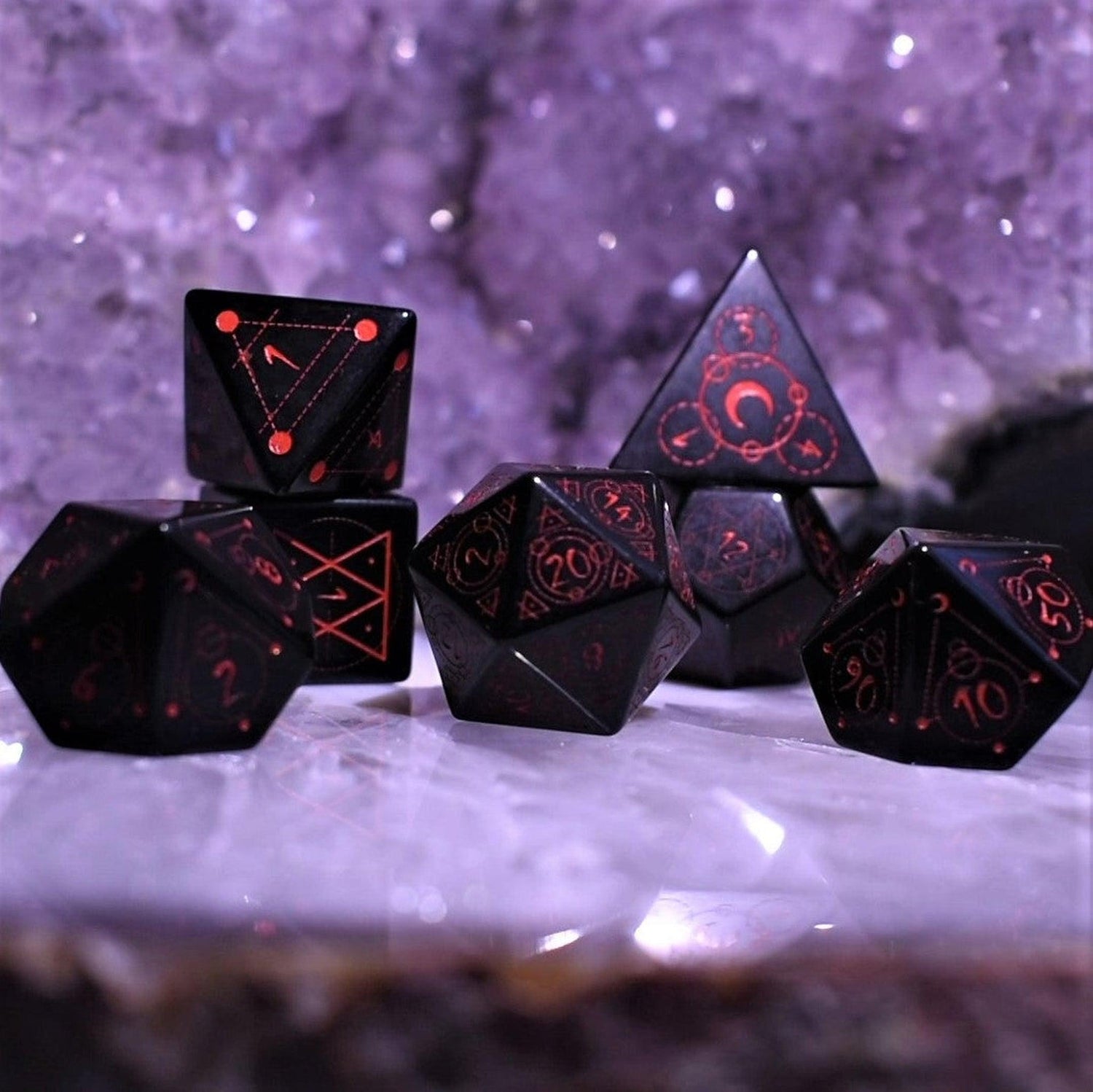 Spellcaster Obsidian Dice