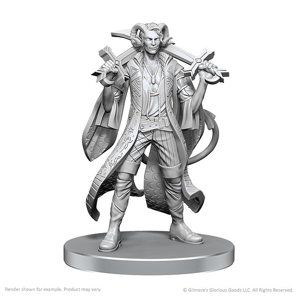 Critical Role Unpainted Miniatures: W26 Mollymauk Tealeaf & Caduceus Clay
