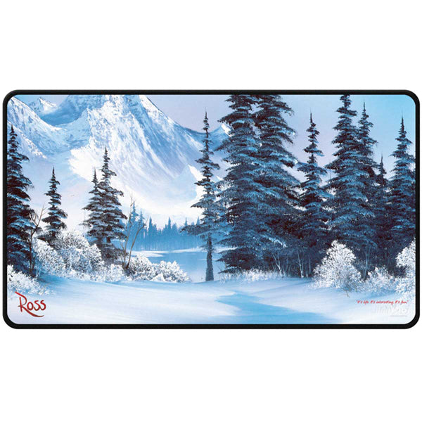 Bob Ross: Winter Paradise Black Stitched Playmat