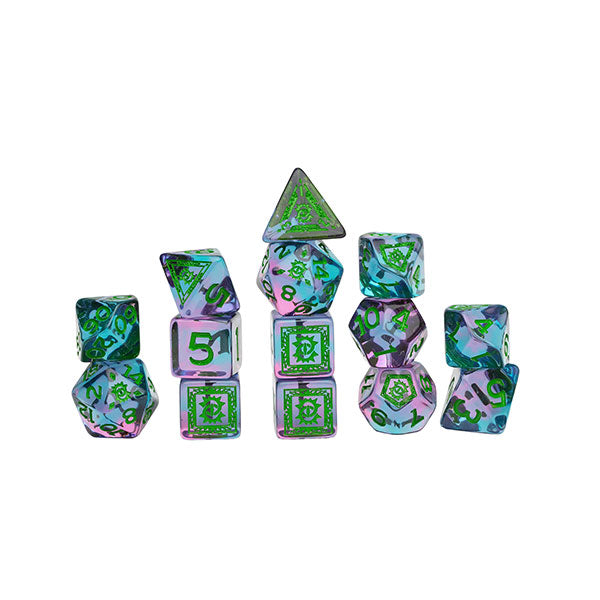 Dungeons & Dragons Adventure Dice Set: Warlock (Purple/Green)
