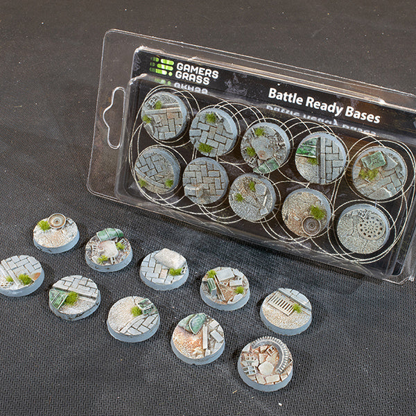 Battle Ready Bases: Urban Warfare Bases - Round 25mm (x10)