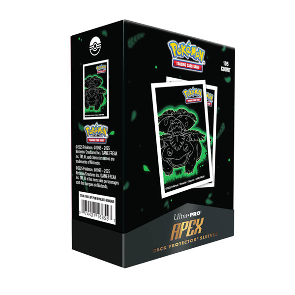 Pokemon TCG: Neon Kanto 105ct APEX Deck Protector Sleeves - Venusaur