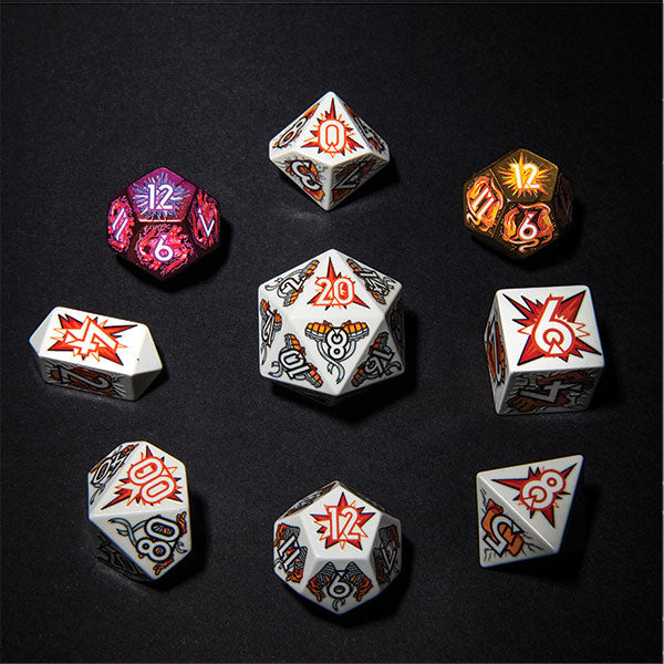 7-Die Set Botch Dice: Daggerheart - Brawler + 2x Bonus d12s