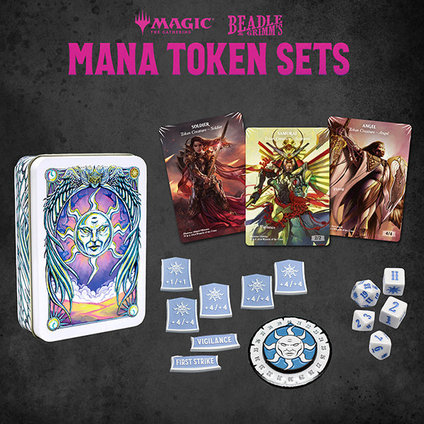 Magic the Gathering Token Set: White Mana Metal Token Set