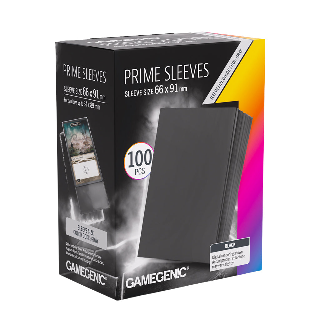 Gamegenic Prime Sleeves Black 66x91