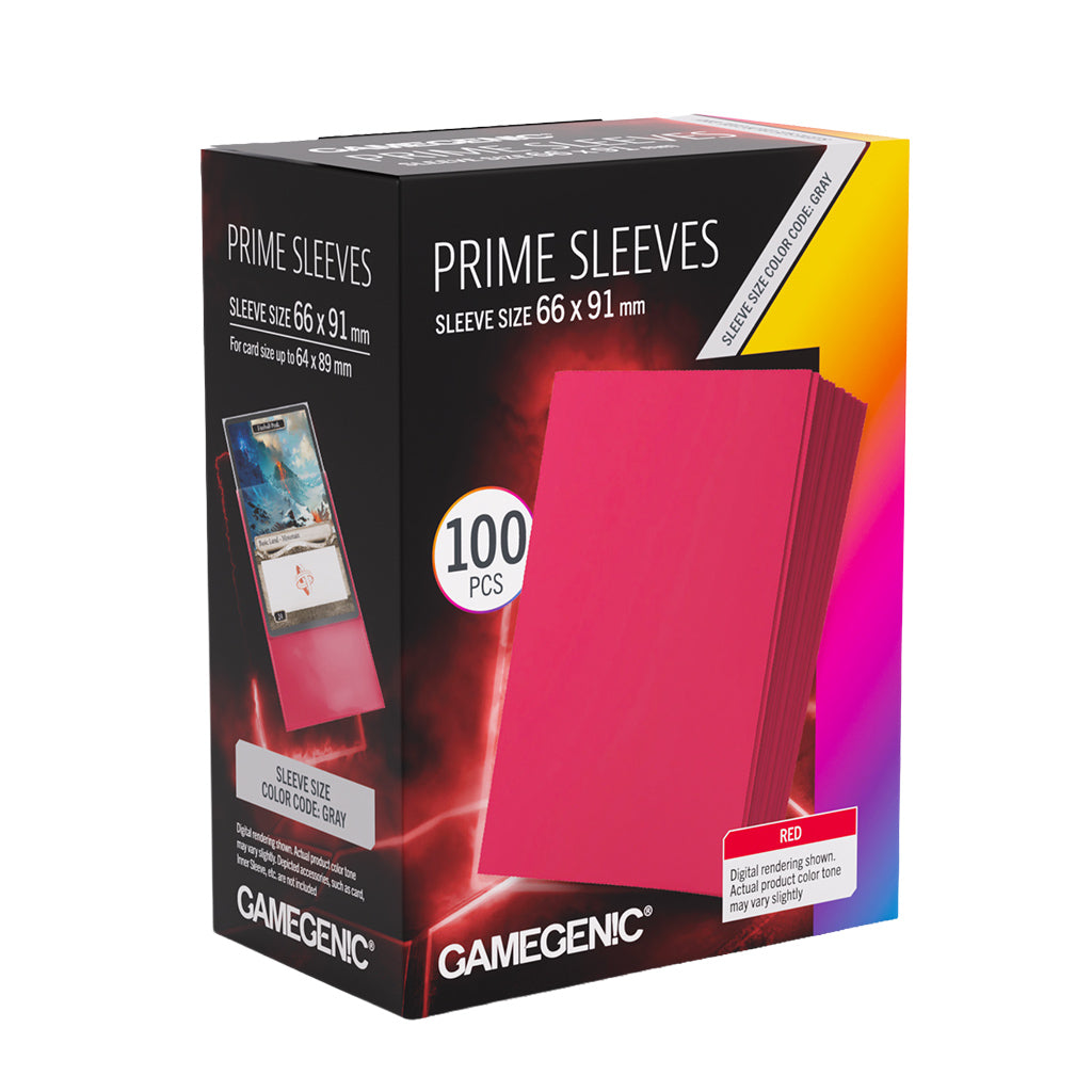 Gamegenic Prime Sleeves Red 66x91