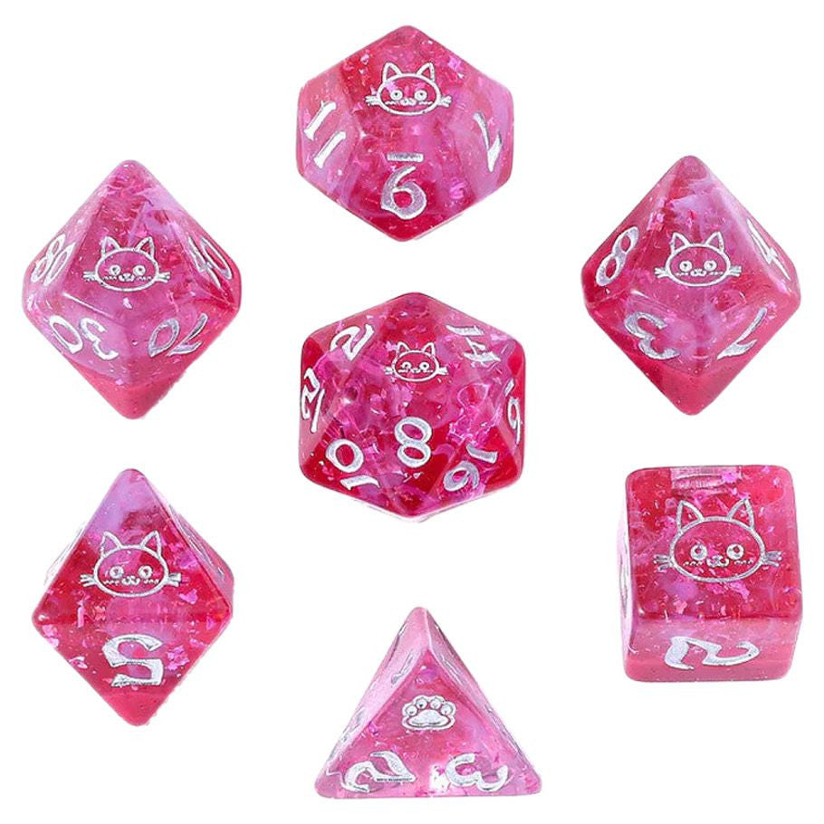 Wyrmforged: Purrfect Pink 7 Die Set