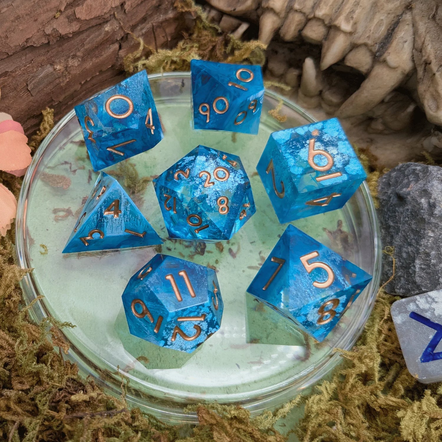 Mystery Dice Goblin Foil Blue Sharp Dice Set