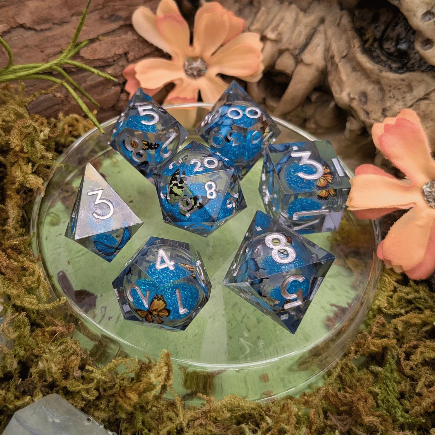 Mystery Dice Goblin Print Butterfly Liquid Core Dice Set