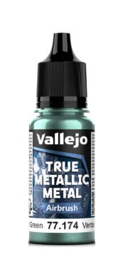 Vallejo: True Metallic Metal - Dusken Green Airbrush (18ml)