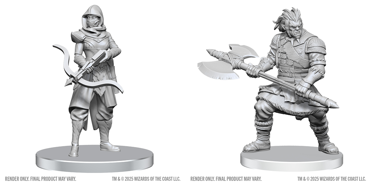 Nolzur`s Marvelous Unpainted Miniatures - Assassin & Berserker