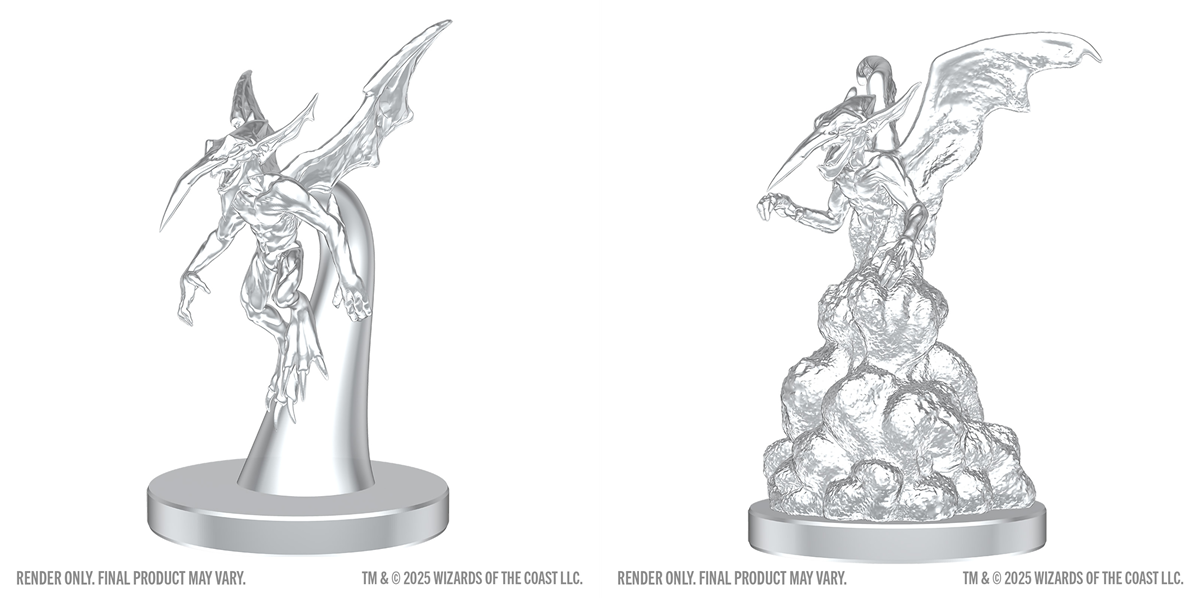 Nolzur`s Marvelous Unpainted Miniatures - Ice Mephit & Dust Mephit