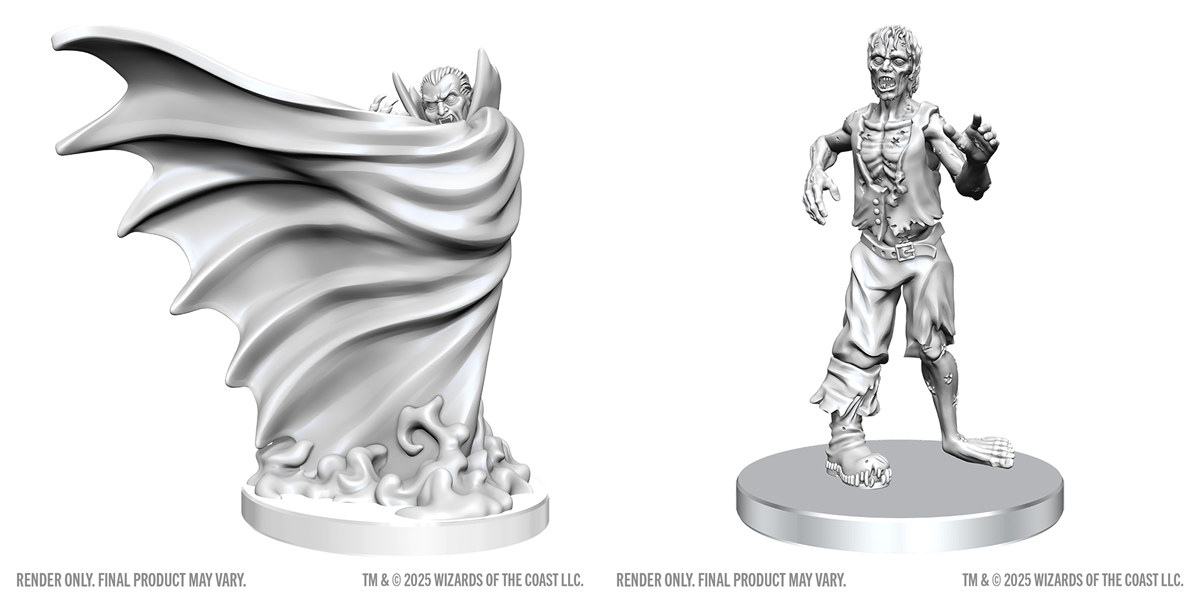 Nolzur`s Marvelous Unpainted Miniatures - Classic Vampire & Classic Zombie