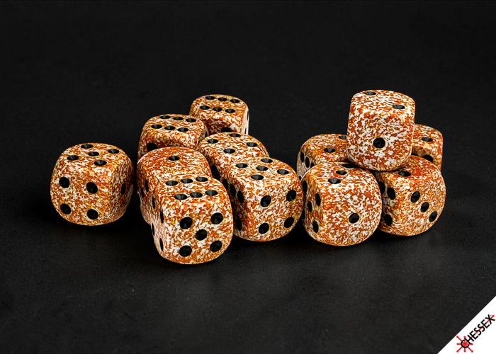 Speckled 16mm D6 Rust Dice Block